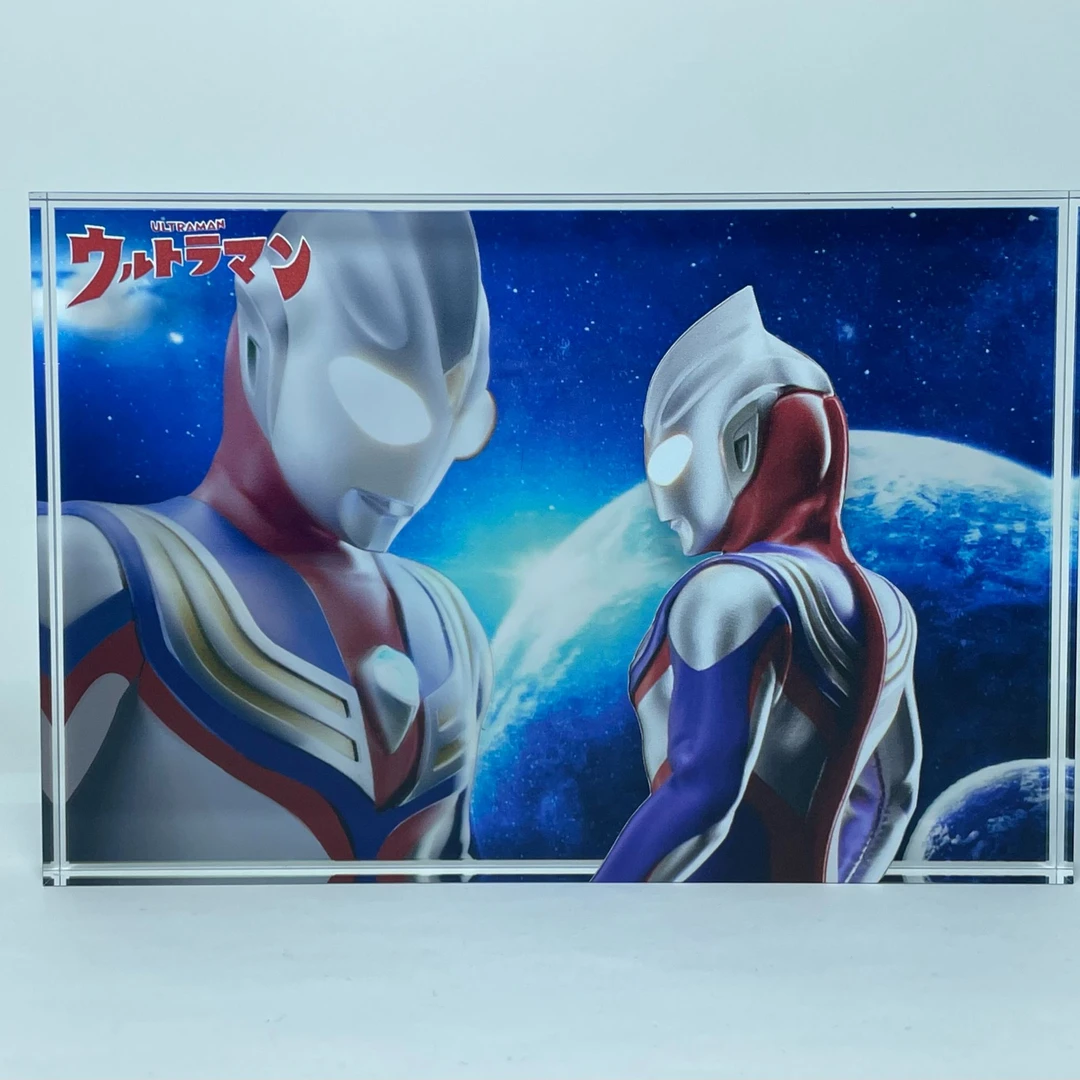 昭和 平成 令和奥特曼人物高透亚克力水晶砖时尚摆件手办搭子