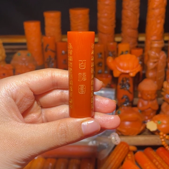 静***福竹玉化实心竹百福开播漏