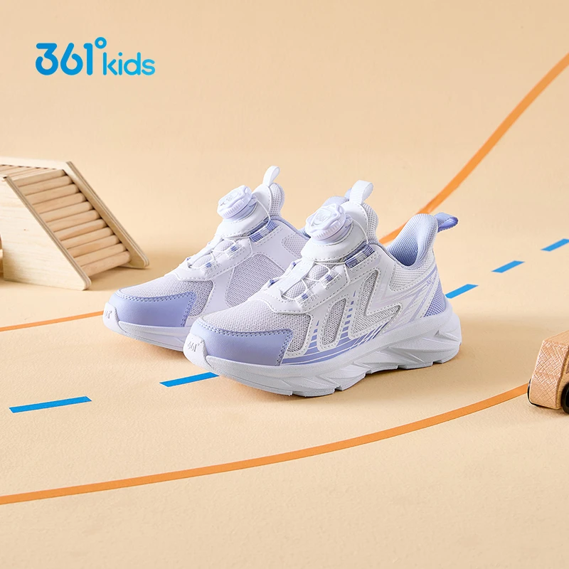 361°kids儿童2025年秋季舒适跑鞋时尚轻便童鞋透气旋钮