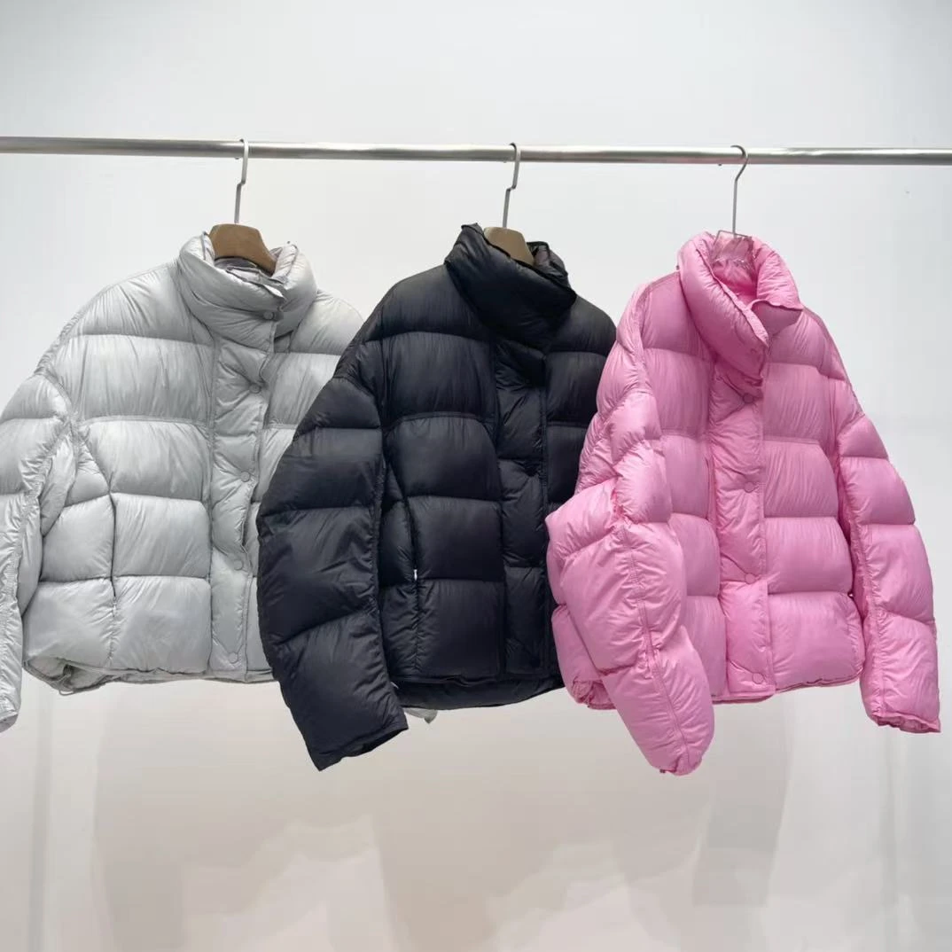 艾家同款冬季新立领时尚宽松保暖白鸭绒外套41030098