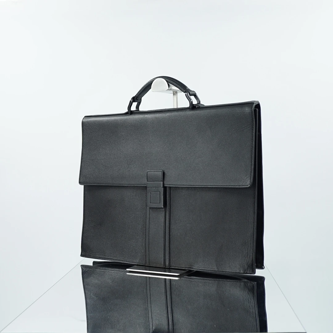95新 BURBERRY/博柏利 黑色公文手提包K51476