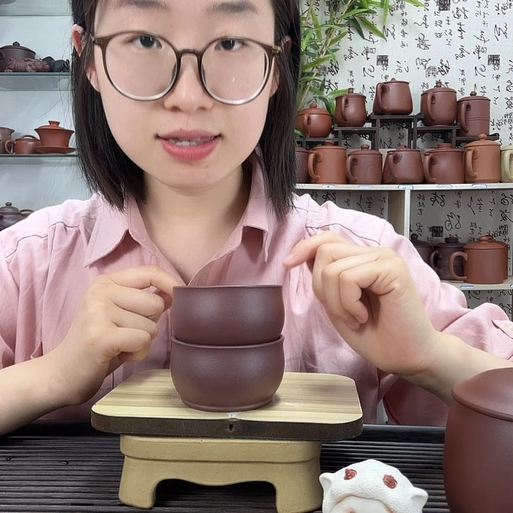 茶杯紫砂原矿湖父底槽清玉璧主人杯两个100CC左右没礼盒