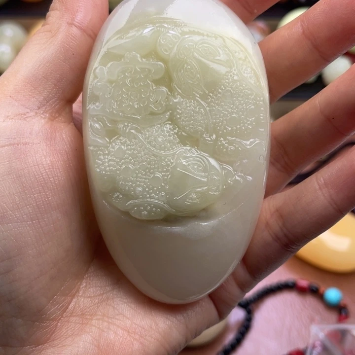 老***丁石材天然古青石手把件
