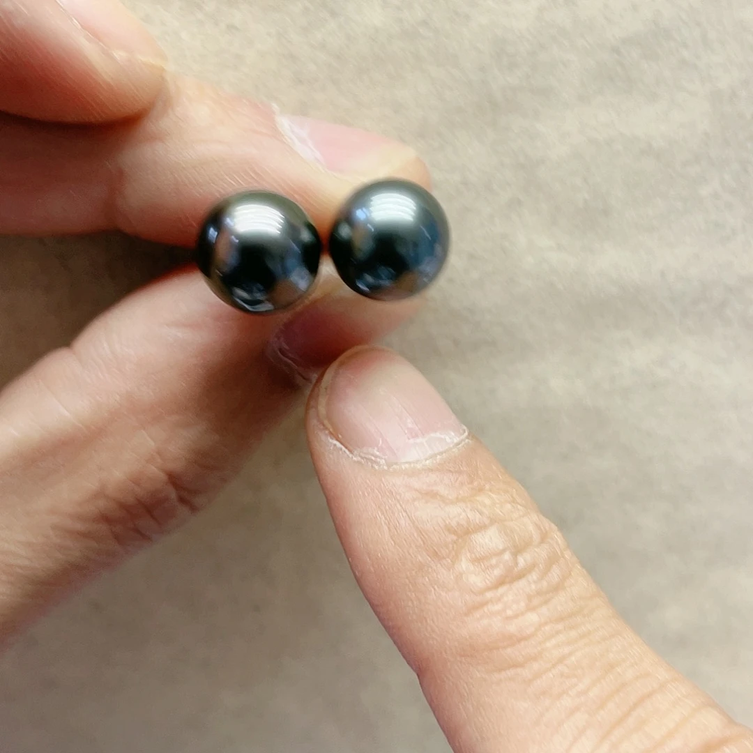 海水珍珠耳饰银S925镶嵌