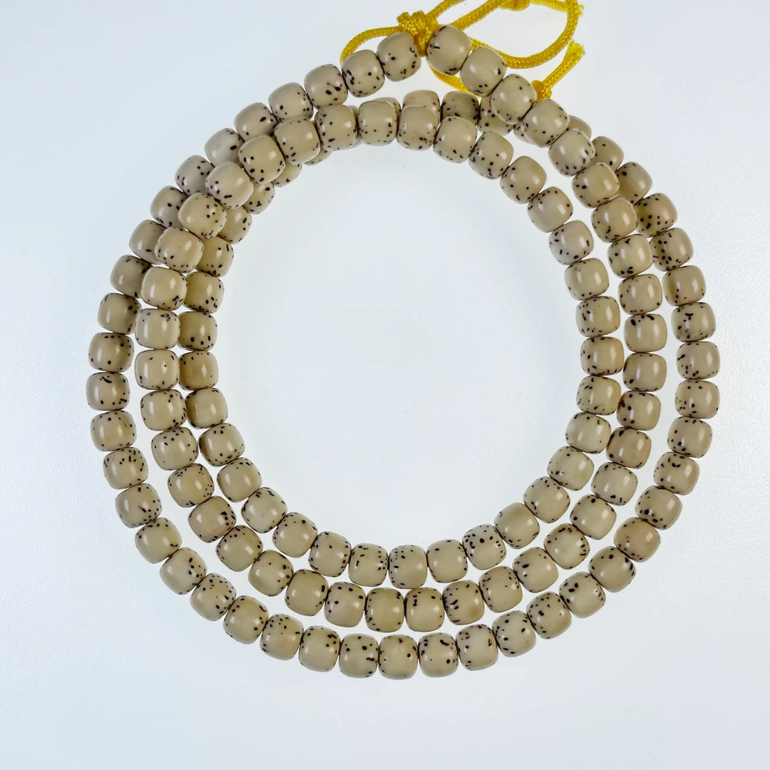 【清仓】原白大留白无月星月菩提长串（7*6mm）/自然氧化，介意勿拍/