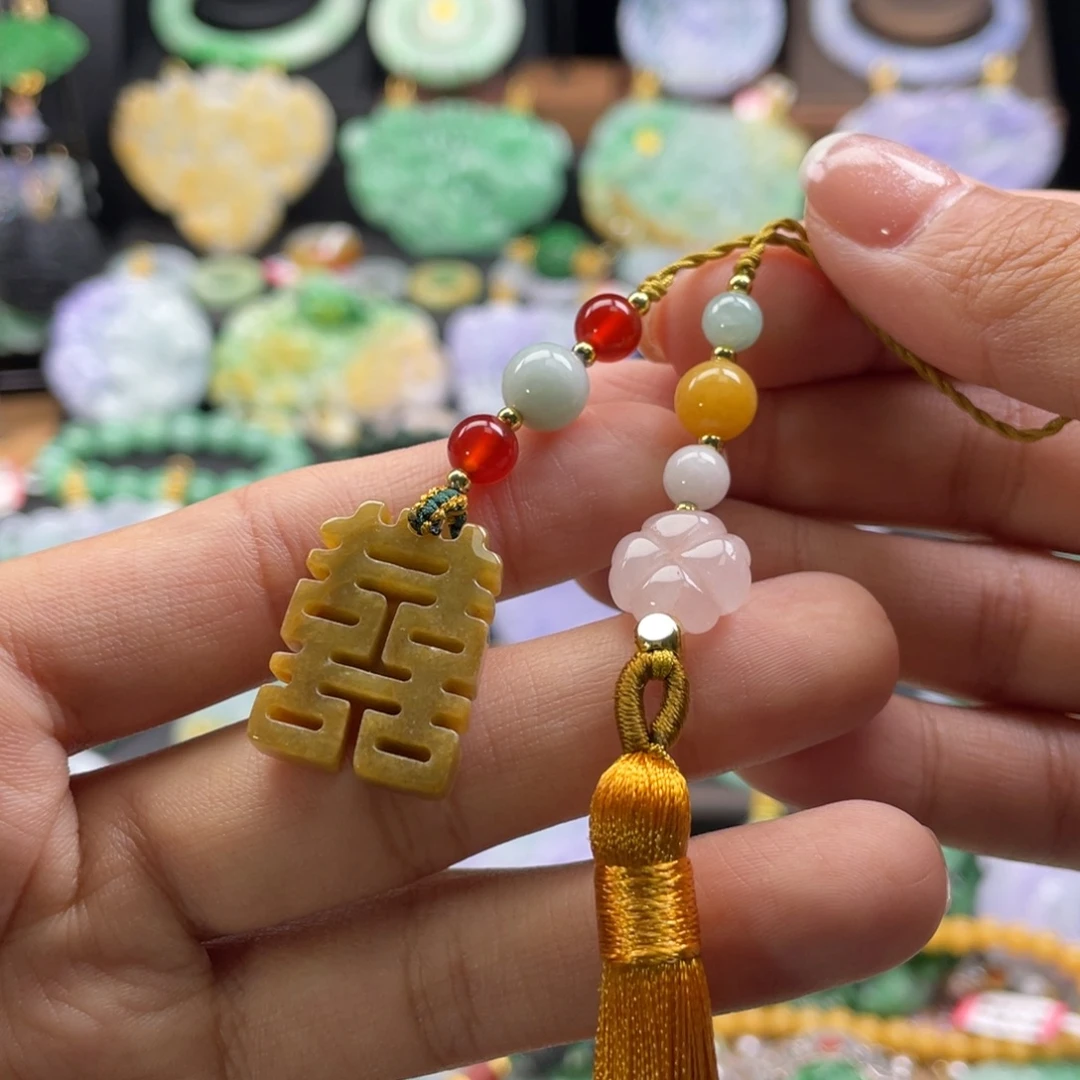 翡翠未镶嵌颈饰代编织