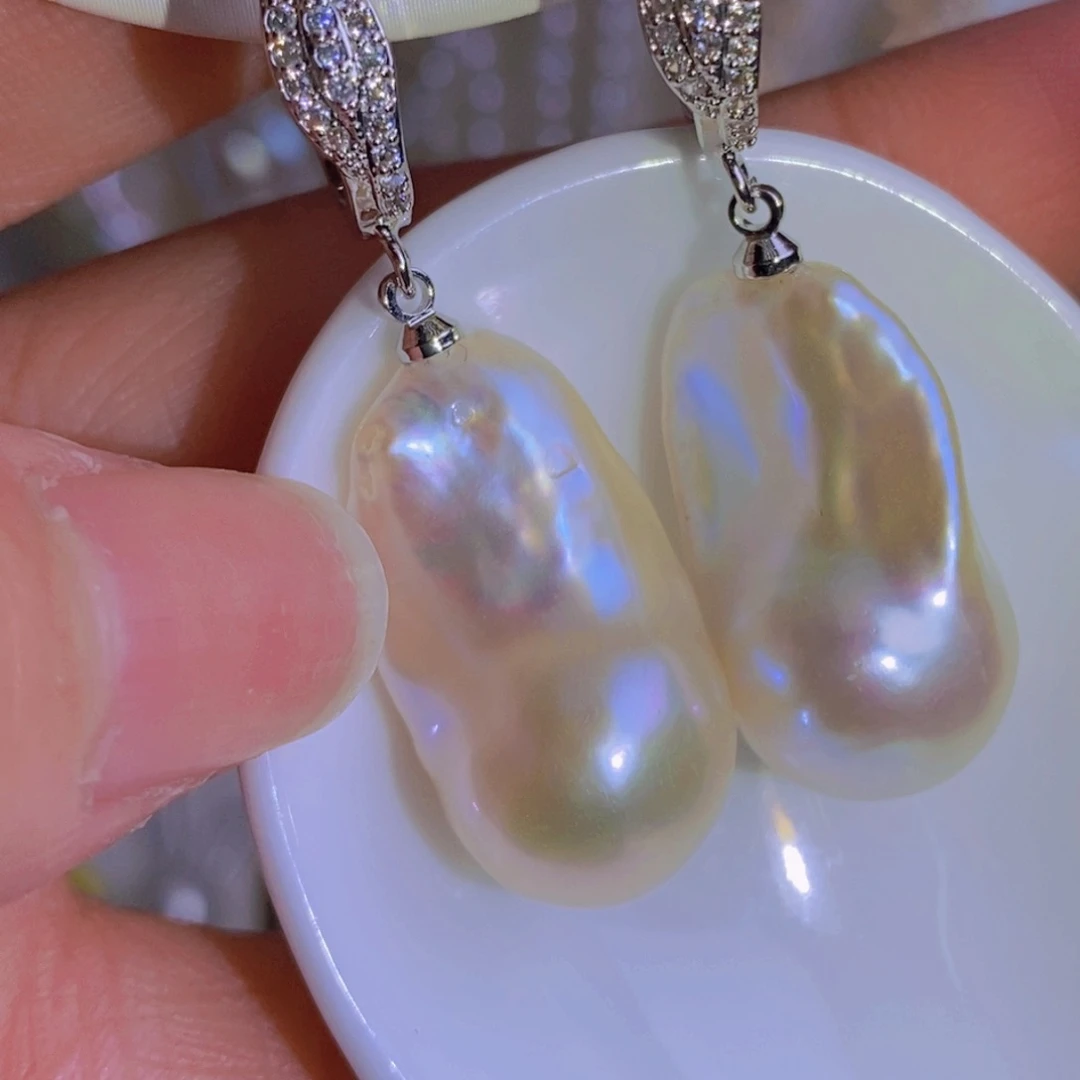 银S925镶嵌天然淡水珍珠淡水珍珠