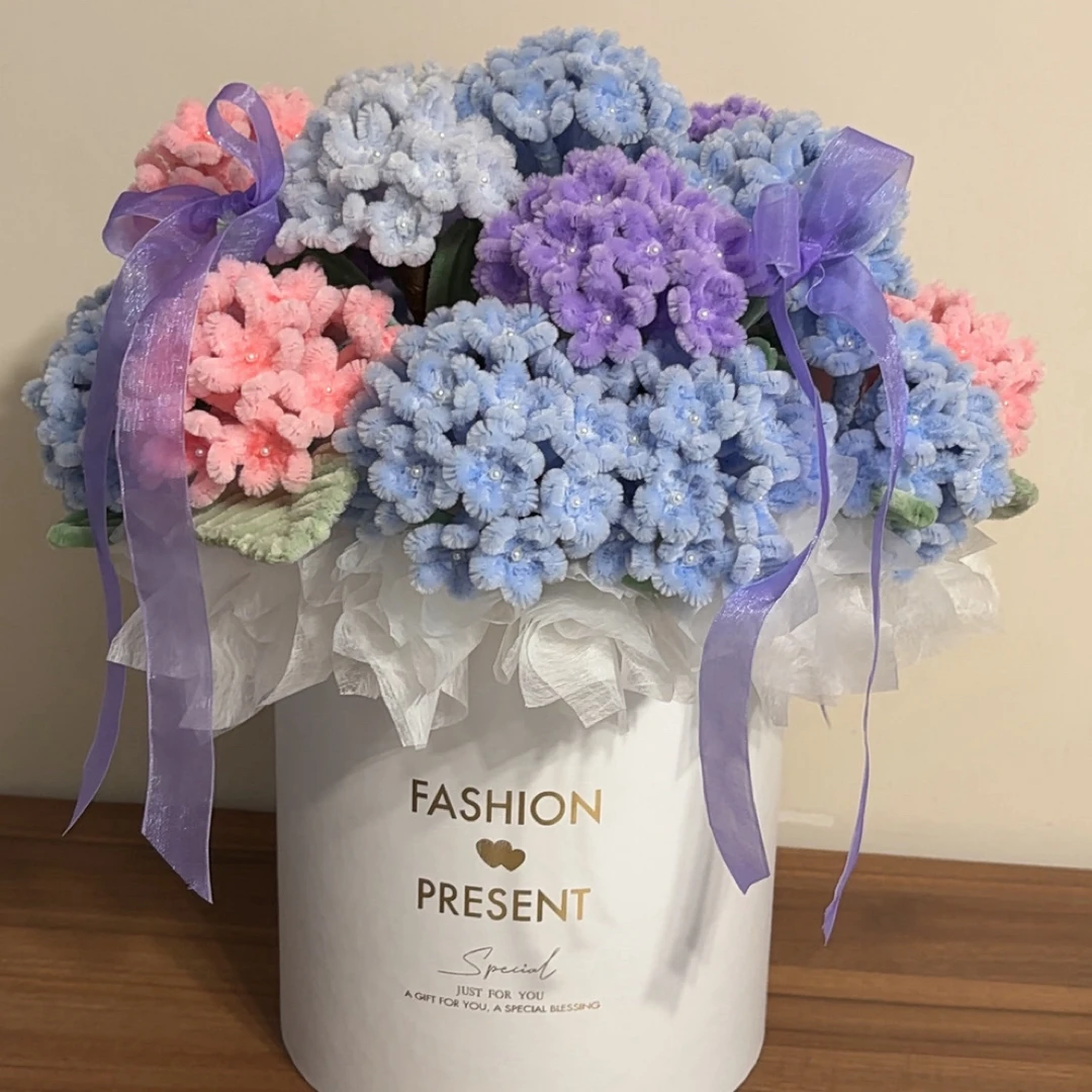 成品绣球花抱抱桶