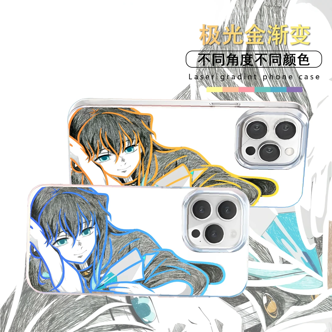 时透无一郎适用苹果华为vivo一加iPhone小米极光金手机壳