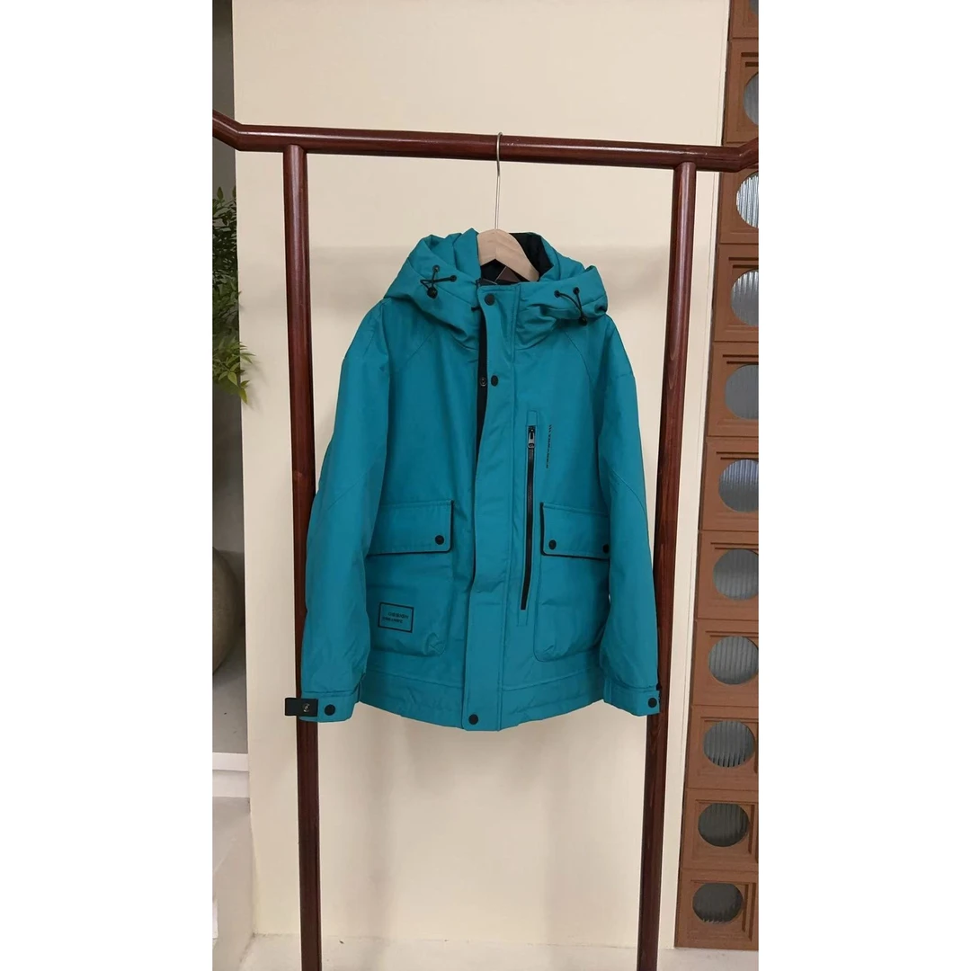 88521冬季加厚休闲时尚连帽加绒男户外百搭外套