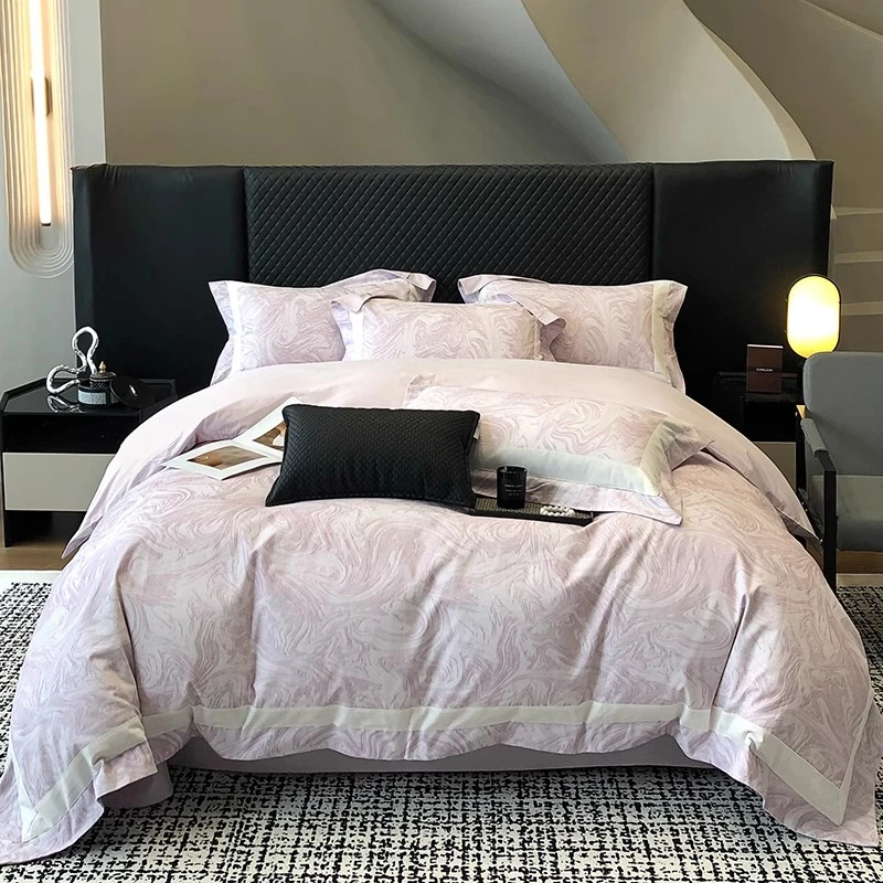 新款A类100支磨毛四件套全棉纯棉被套床单轻奢风床上用品4件套件