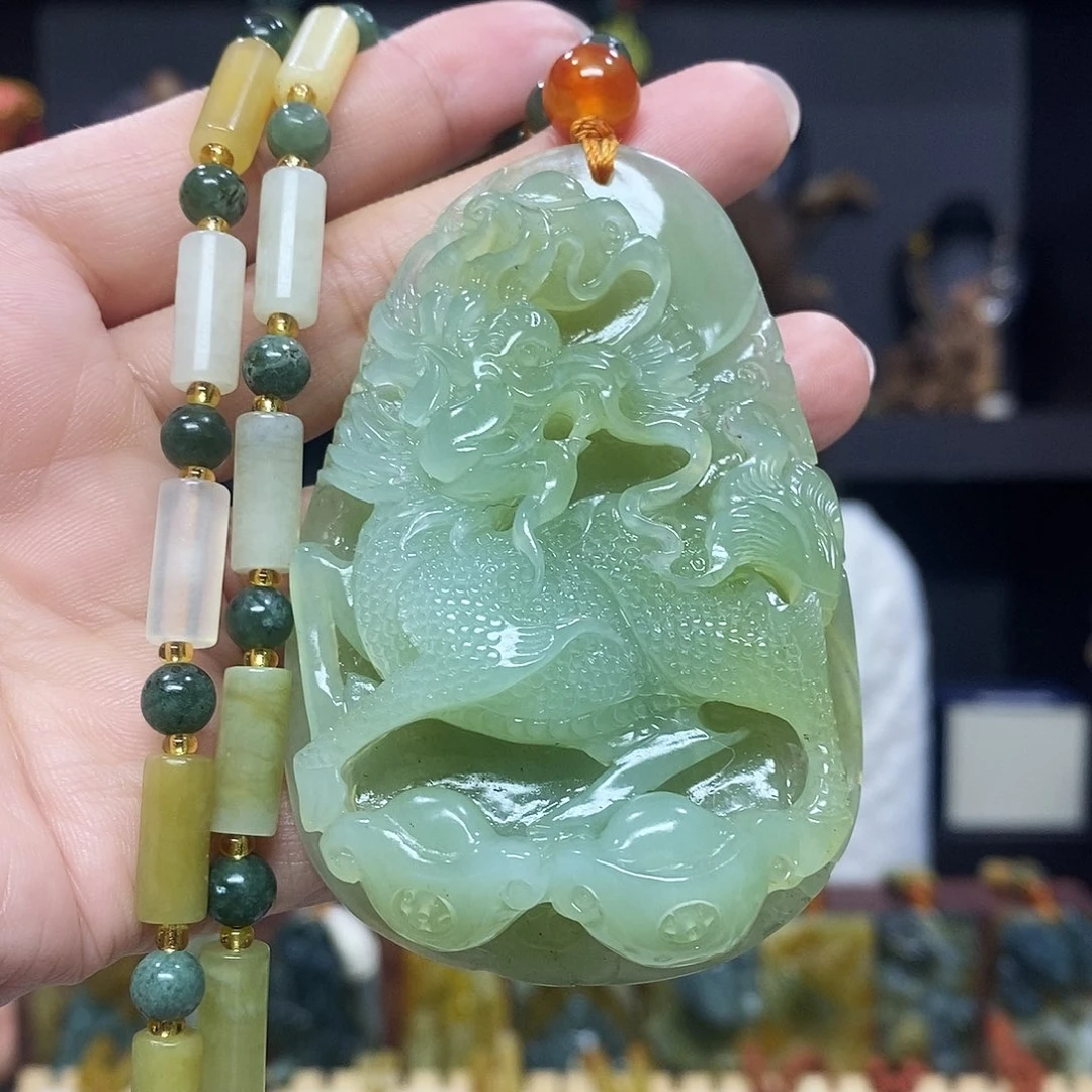 未镶嵌岫玉挂件吊坠手把