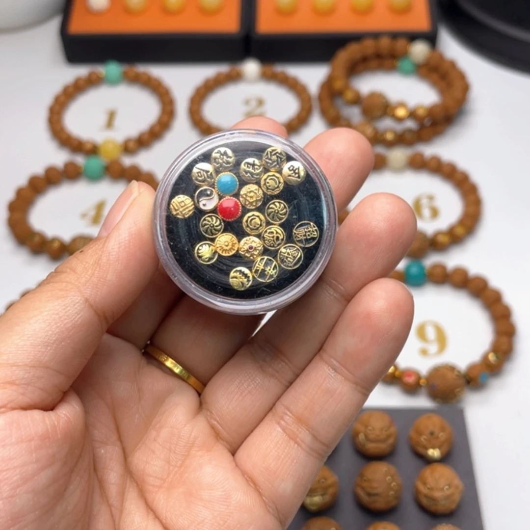 湖***视手串猴头核桃镶嵌双标