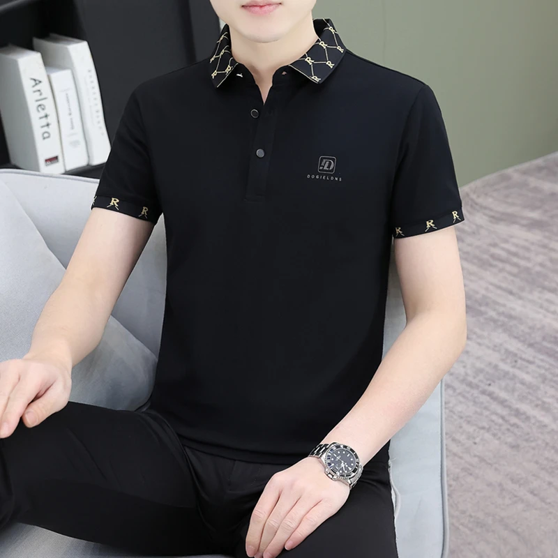 短袖夏季男Polo衫痞帅男士polo衫运动韩版衬衫百搭t恤修身