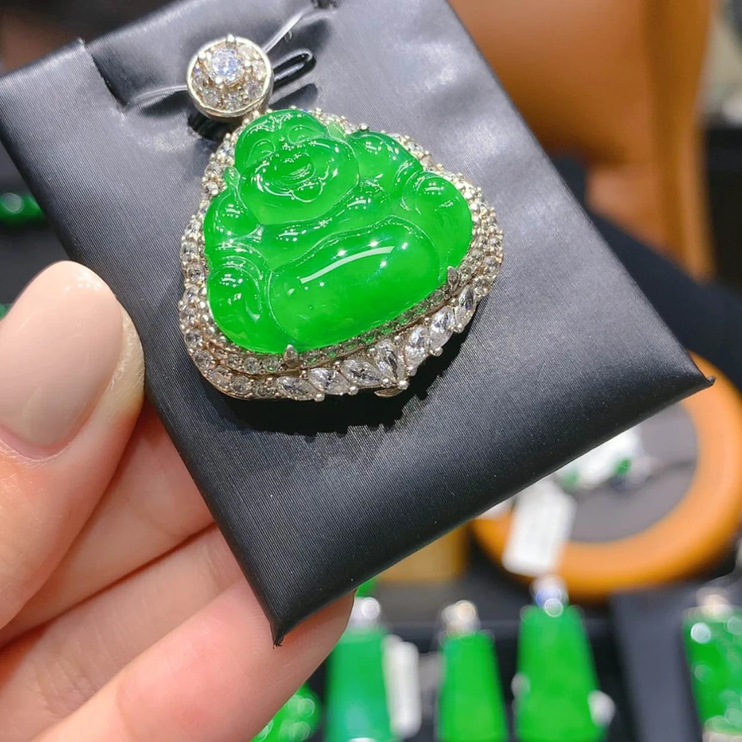 【闪购商品】颈饰银S925镶嵌翡翠4柒姐