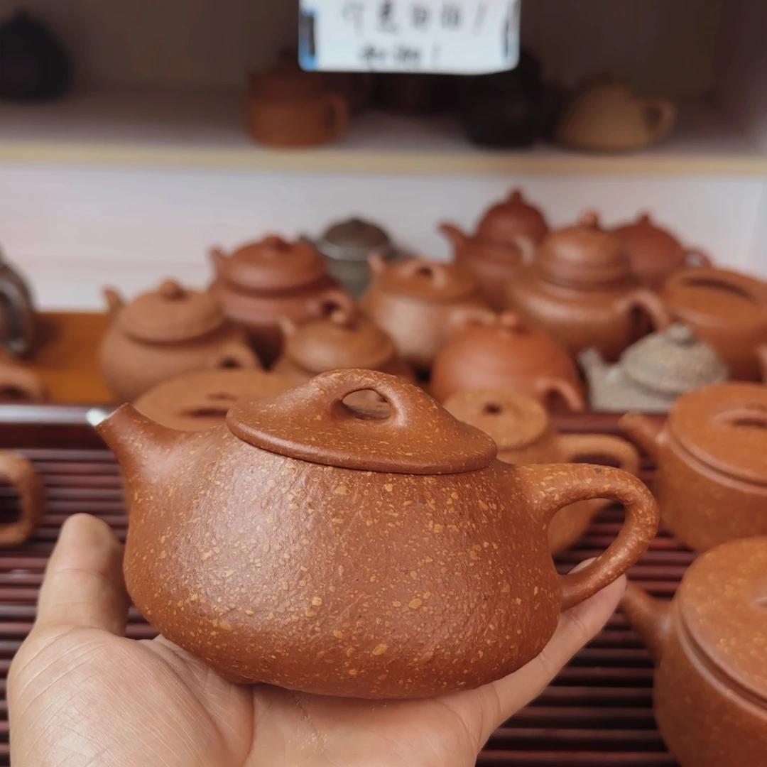 紫砂茶壶八目红降景舟200cc