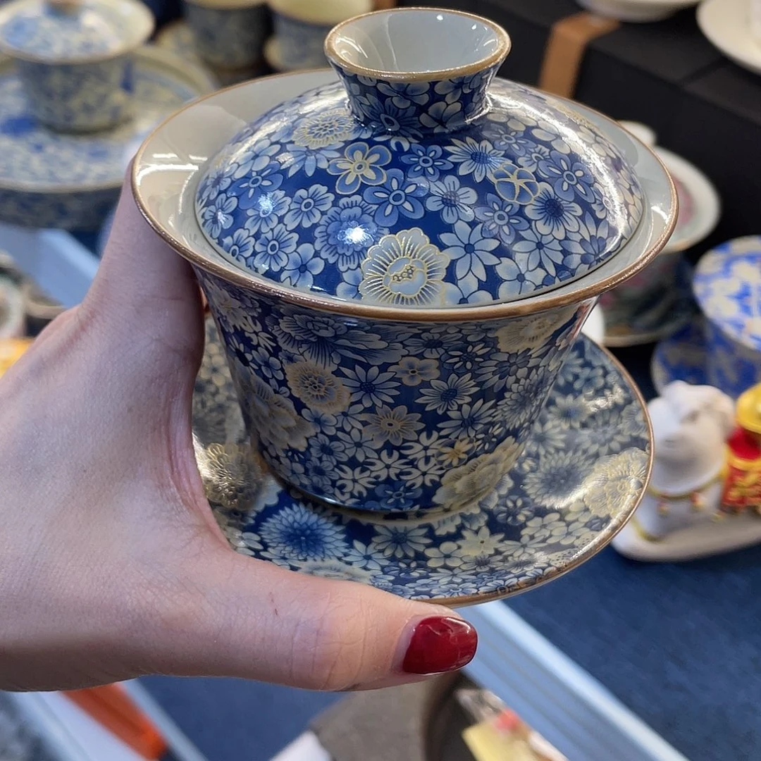 陶景德陶瓷盖碗茶具