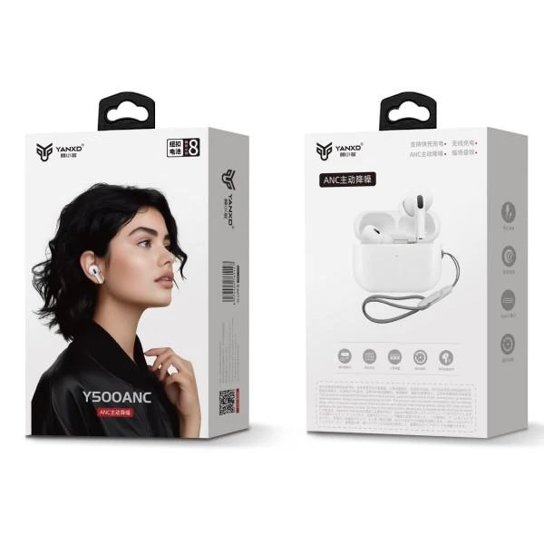 颜小笛 Y500ANC 5代真降噪无线蓝牙 原装蓝牙耳机音效可开盖配对