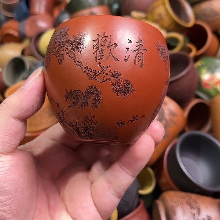 紫砂茶杯全手工紫砂主人杯