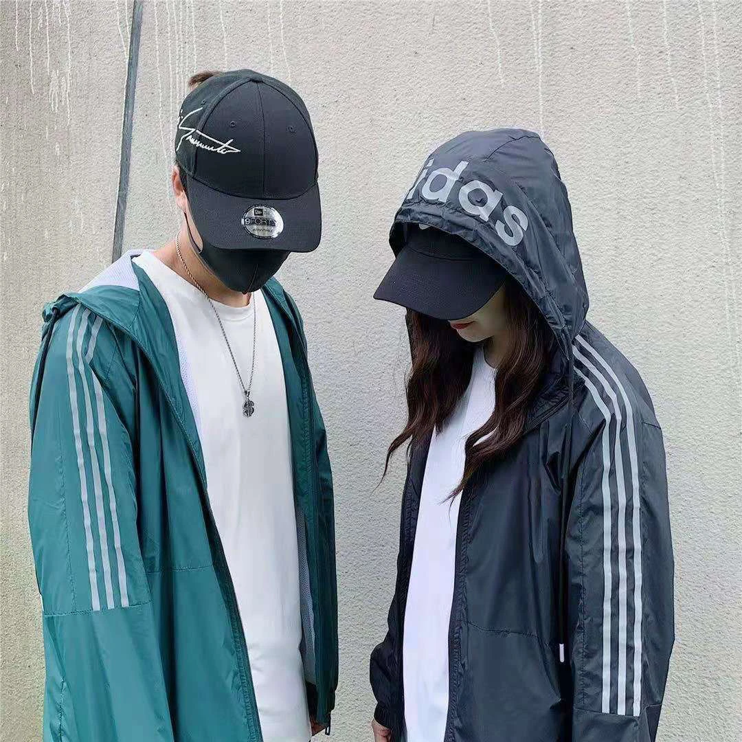 【门店同款】情侣款连帽风衣外套防晒服-2834