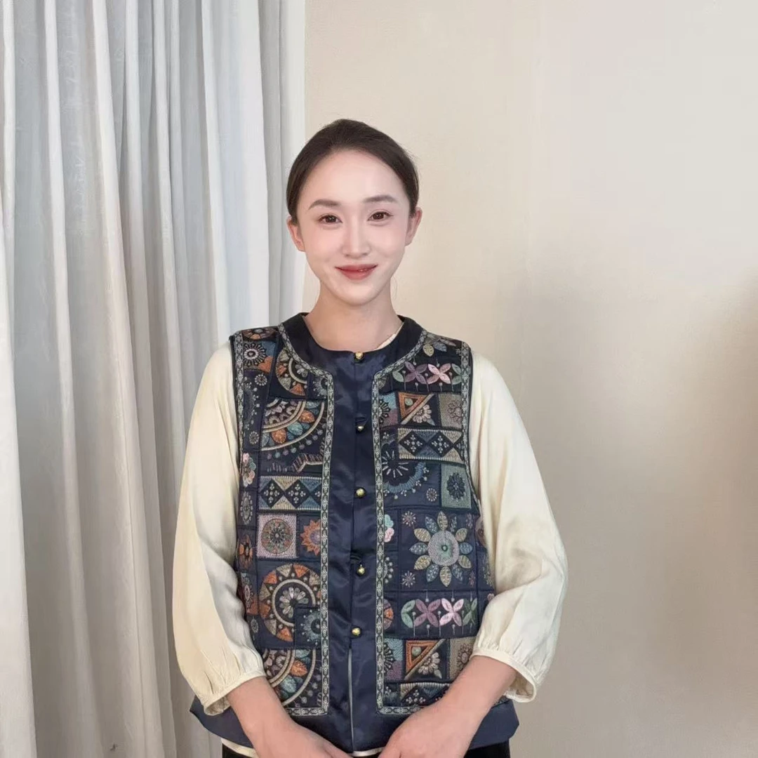 【古韵-加棉】2025新中式国风加棉刺绣马甲FY-39