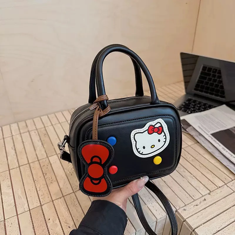 森系ins可爱kitty保龄球小包新款减龄百搭手提单肩斜挎包