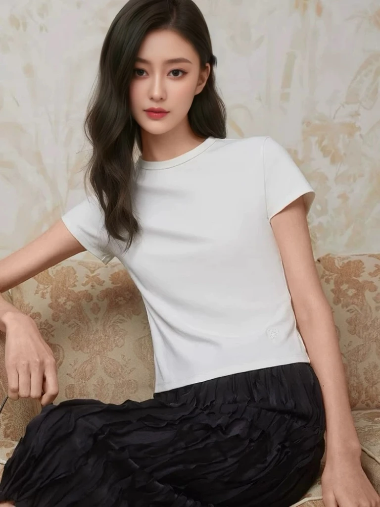 【商场同款】2025夏新品ZZ三色堇纯色T恤