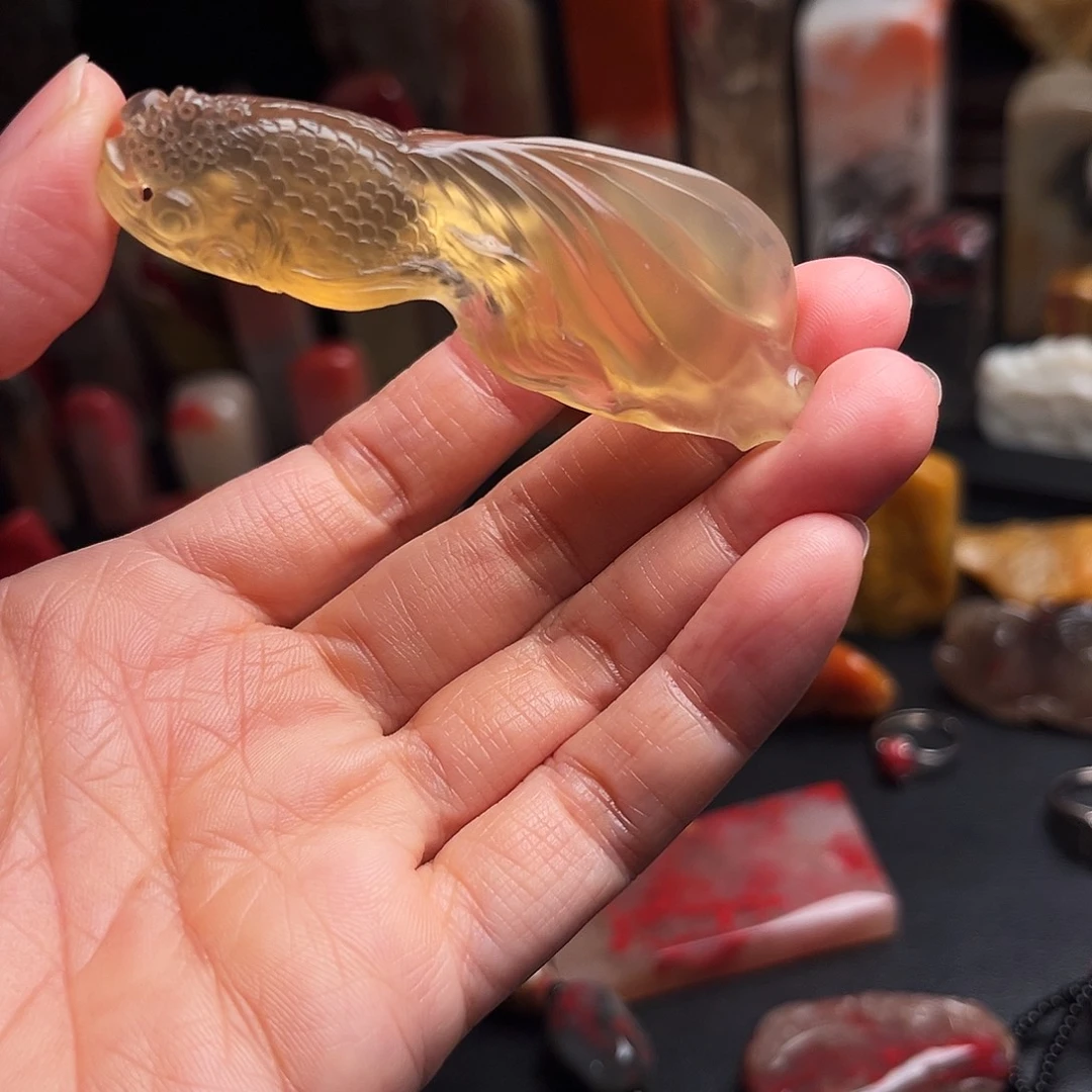 昌化石其他玻璃冻挂件