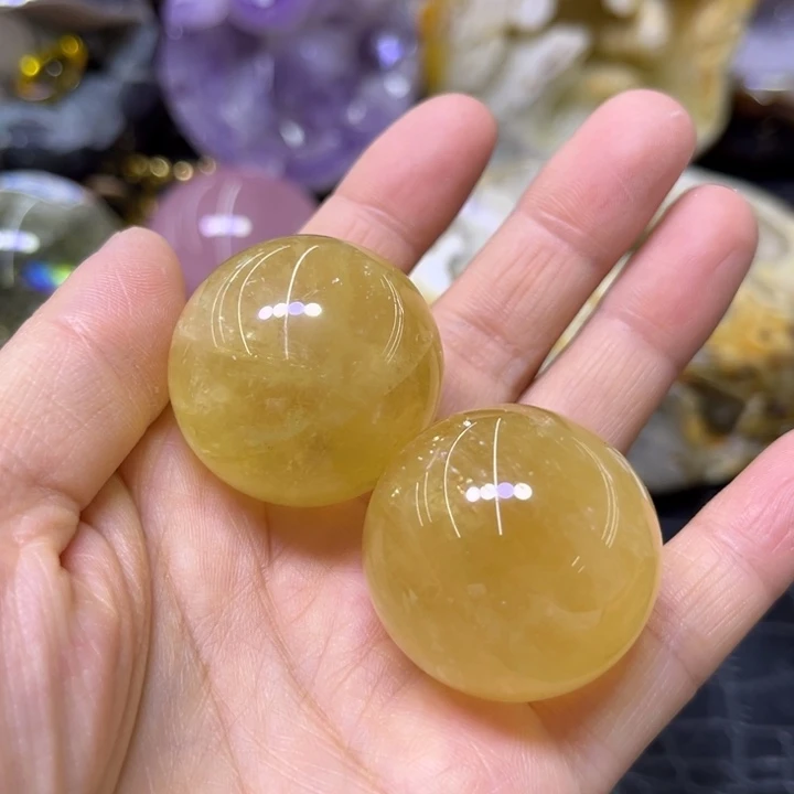 未镶嵌发饰水晶冰州黄球2️⃣
