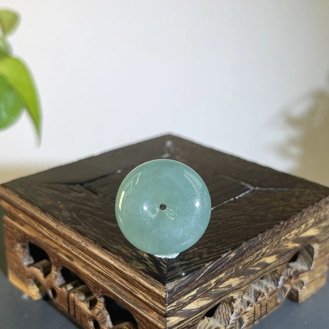 JGB13-42  天然缅甸A货翡翠  平安扣