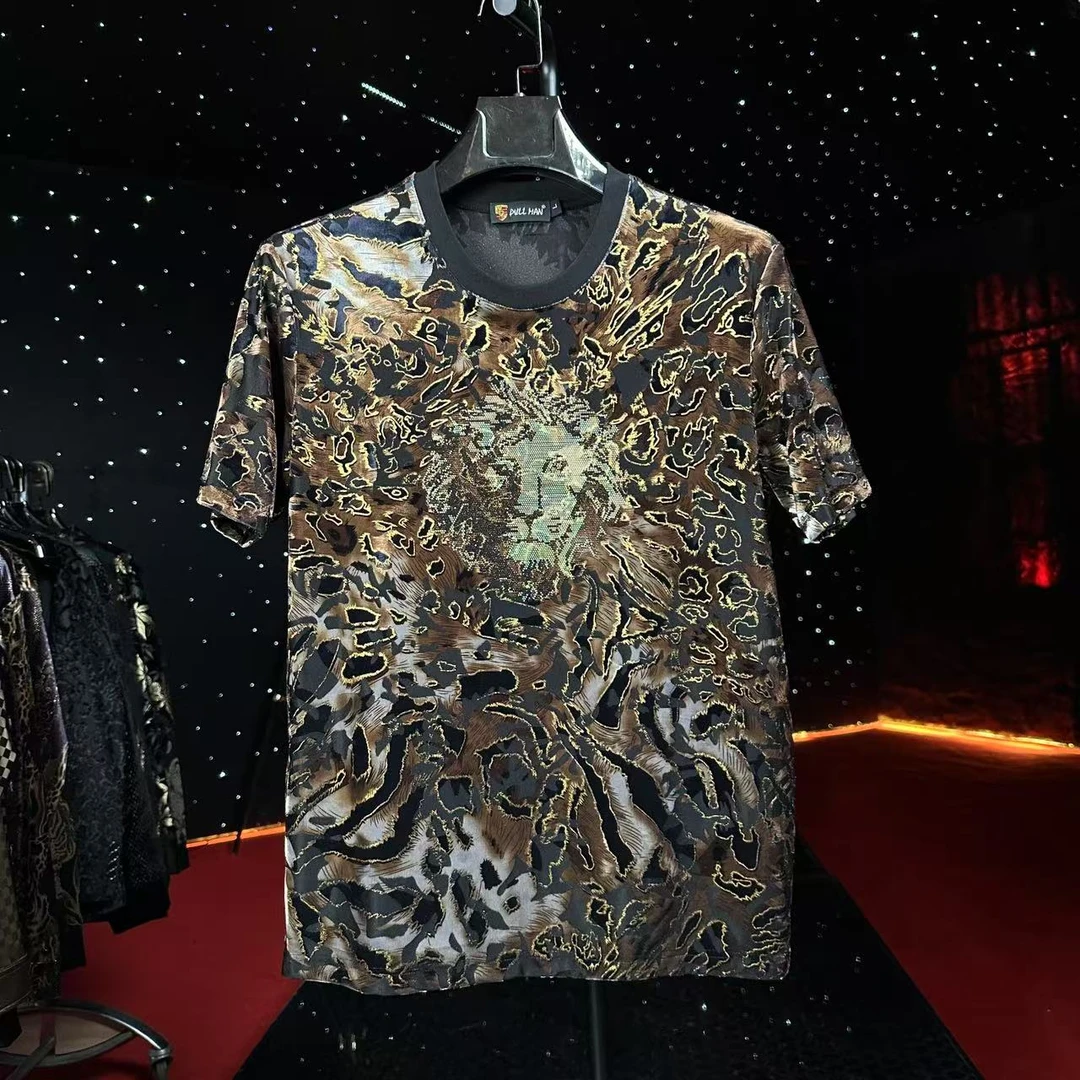 PULLMAN 草原狮头 春夏新款轻奢短袖男士T恤时尚