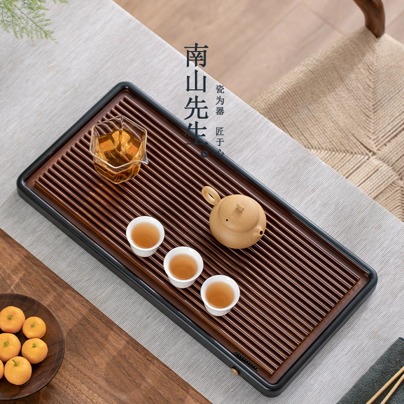 南山先生|听风茶盘2.0 竹制茶台大号排水式干泡盘长方形茶托泡台