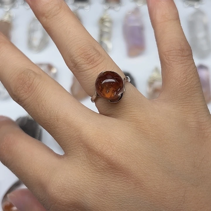 水晶银S925镶嵌戒指闪灵钻戒指