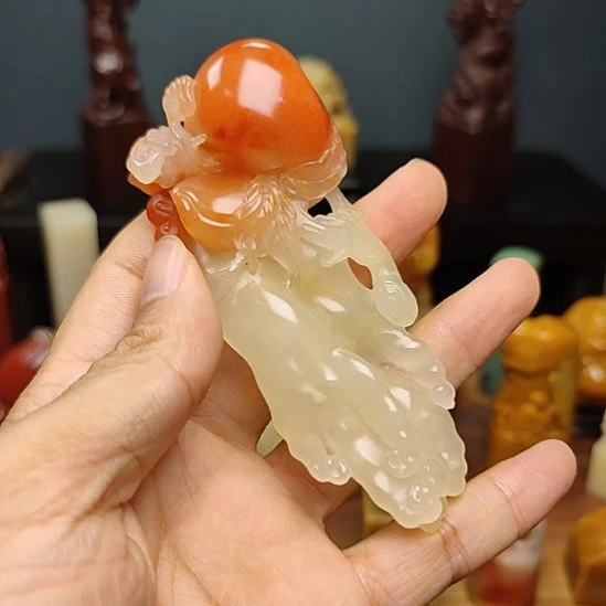 汉***店寿山石手把件手把件