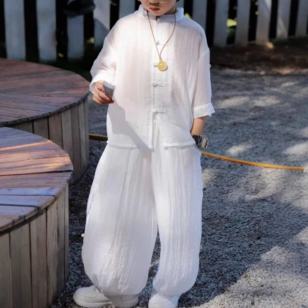 【耀选专属】男童国风套装2025夏季新款新中式国风薄款古风汉服