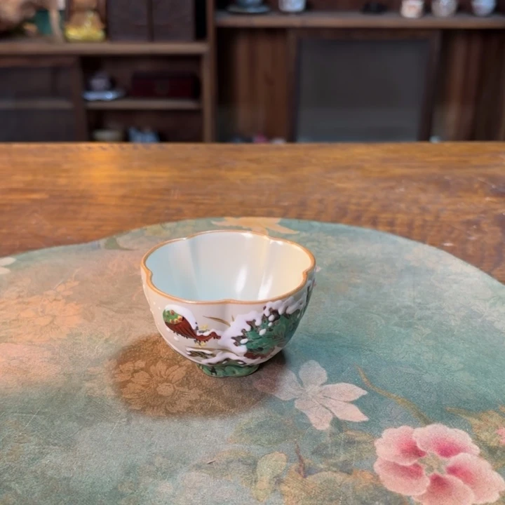 柴烧纯手工手绘陶瓷