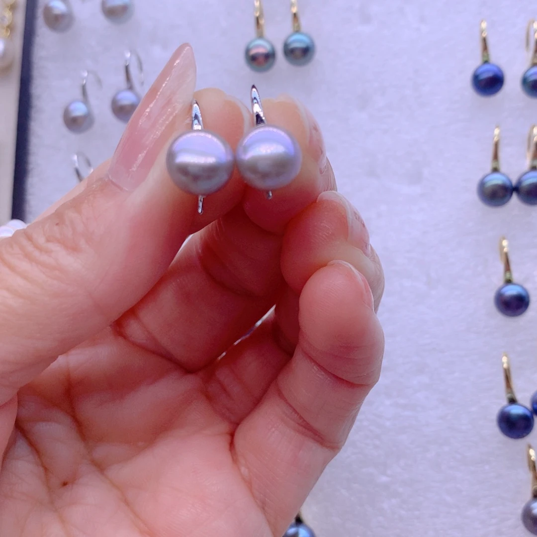 合金淡水珍珠耳饰