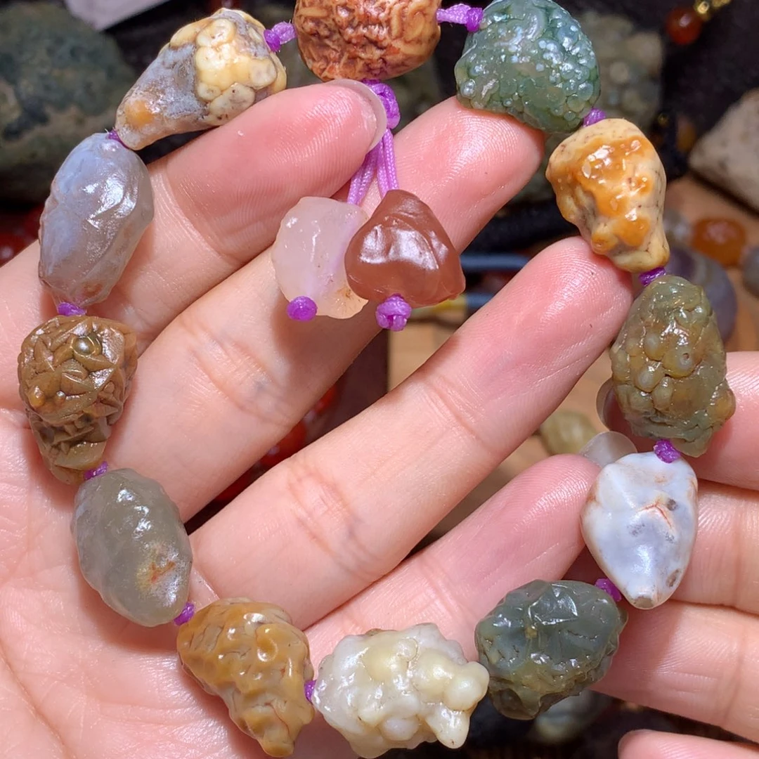 未镶嵌玛瑙/玉髓珠宝半成品