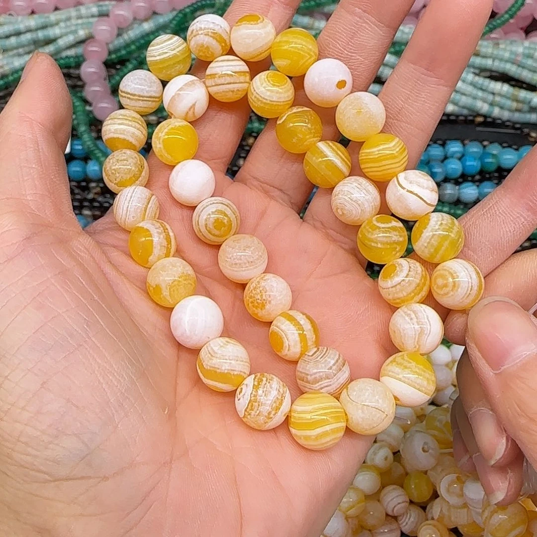 玛瑙/玉髓合金珠宝半成品风化玛瑙10mm一条