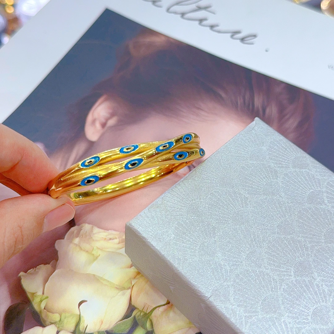 铜合金手镯 爱纳扎尔不易掉色才时尚百搭新款金色精美手链79579