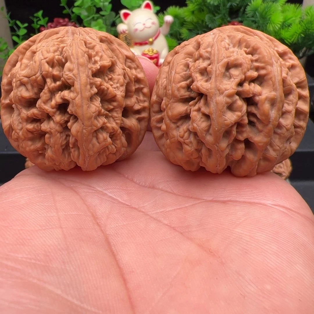 文玩核桃把件大粗筋核桃，尺寸47.5