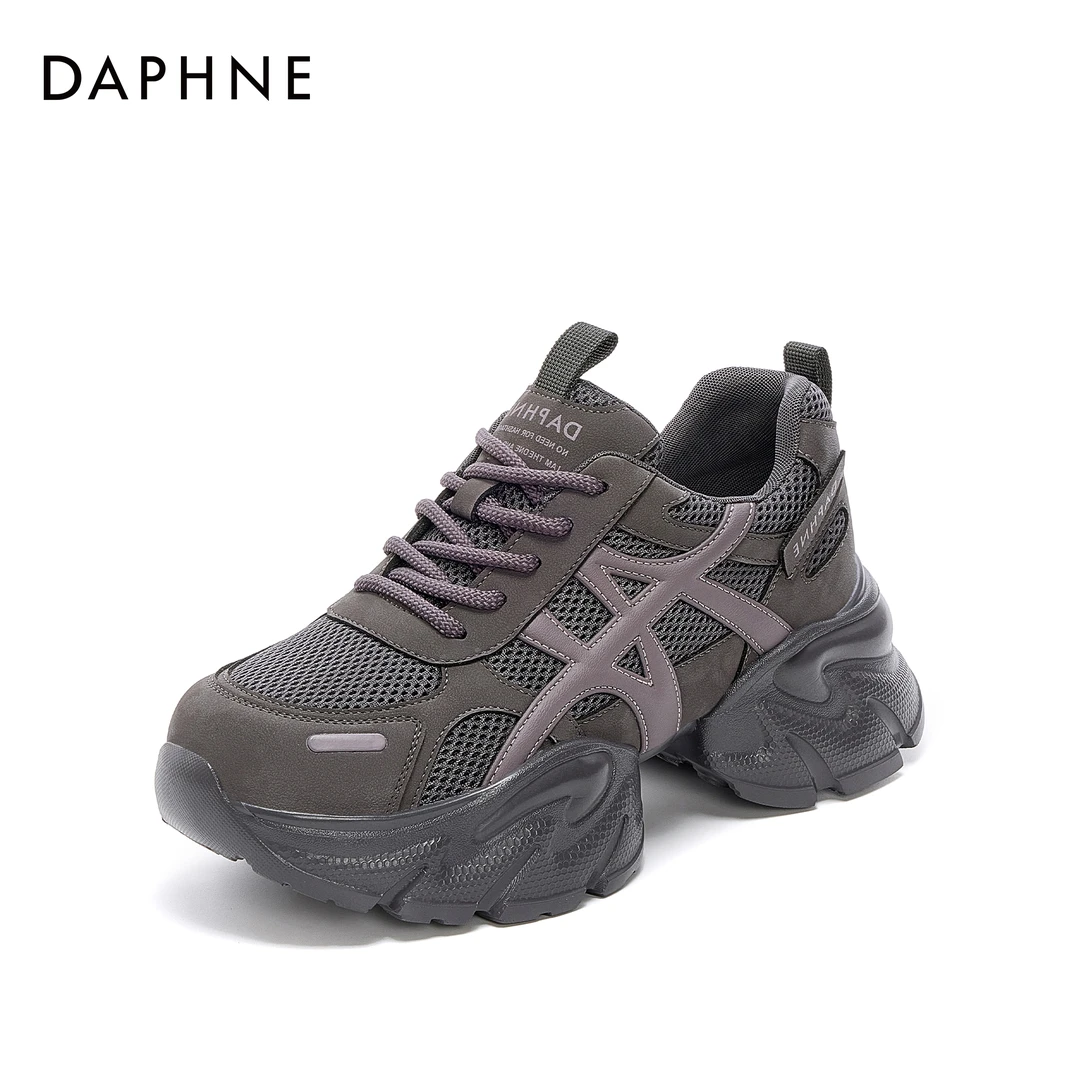 达芙妮2025年秋季爆款厚底老爹鞋时尚百搭潮流ins运动休闲鞋女鞋