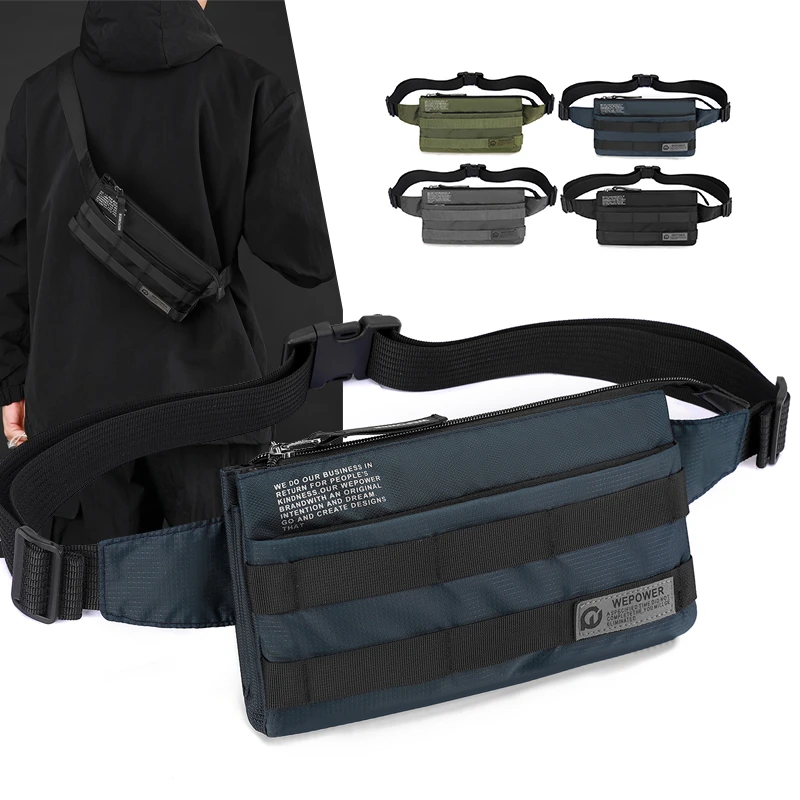 夏季多隔层户外旅行胸包男士斜挎小包手机腰包斜肩包随身便携小包
