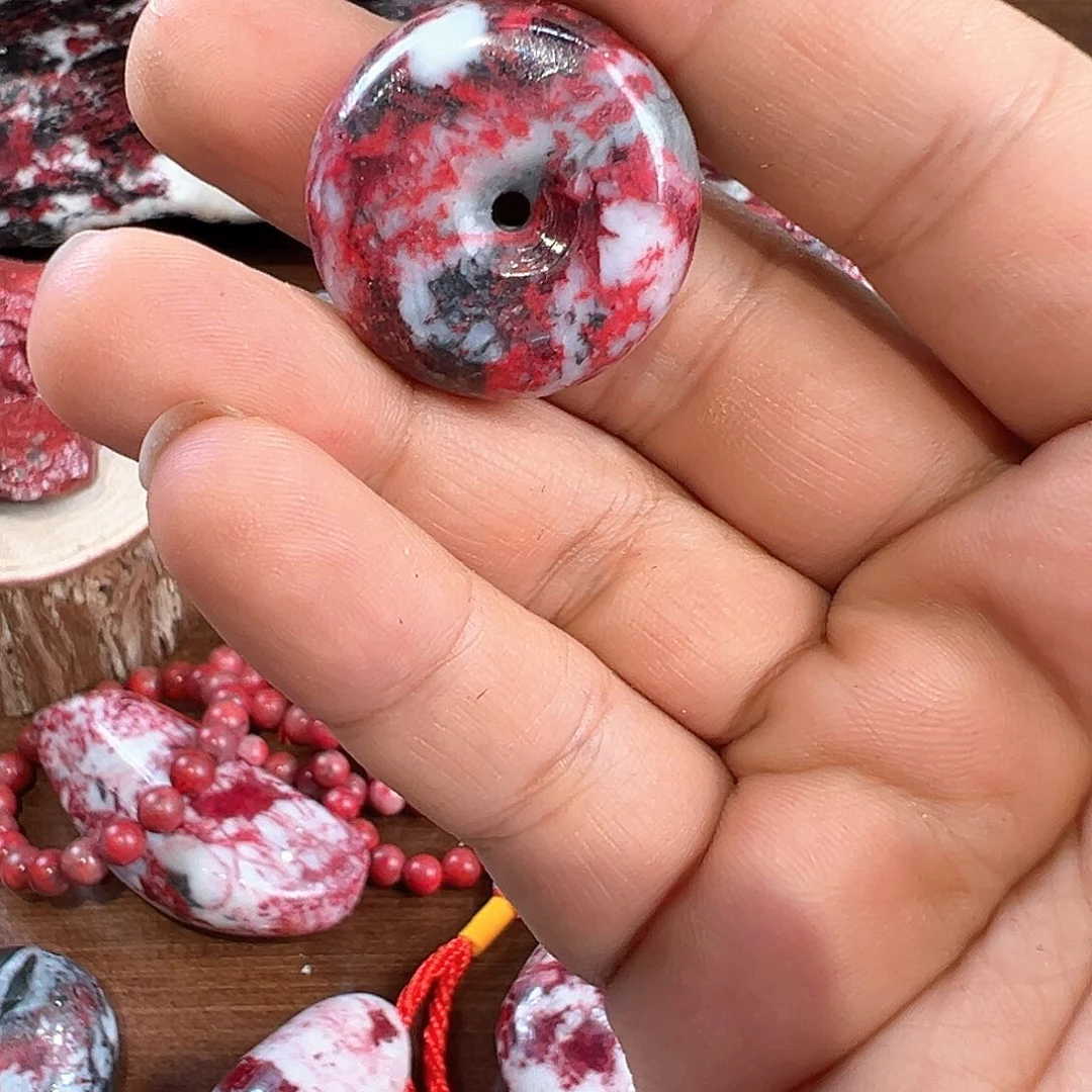 天然辰砂怡*平安扣