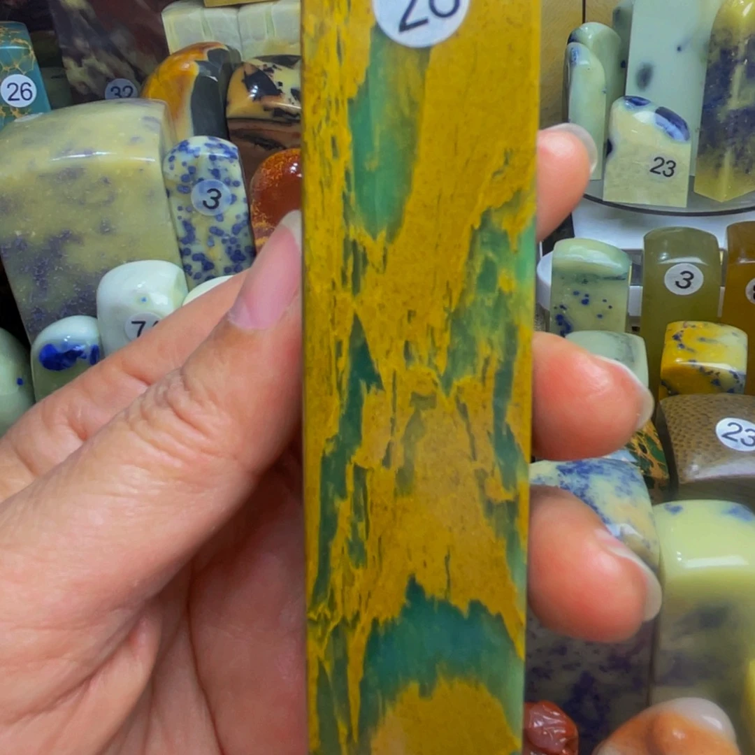 青田石印石力*石四川雅安绿