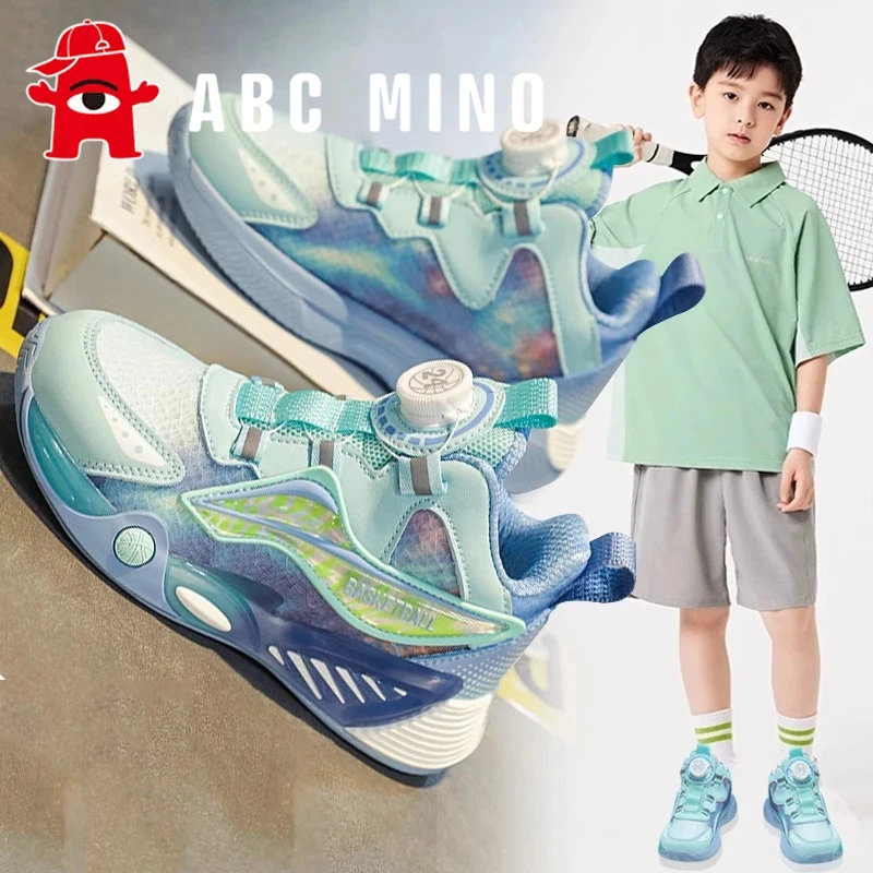 ABC MINO男童运动鞋2025新款儿童实战篮球鞋中大童轻便软底跑步鞋
