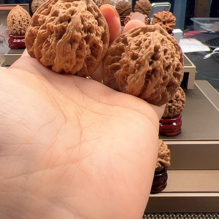 文玩核桃吊坠41 盘龙虎头 h-033