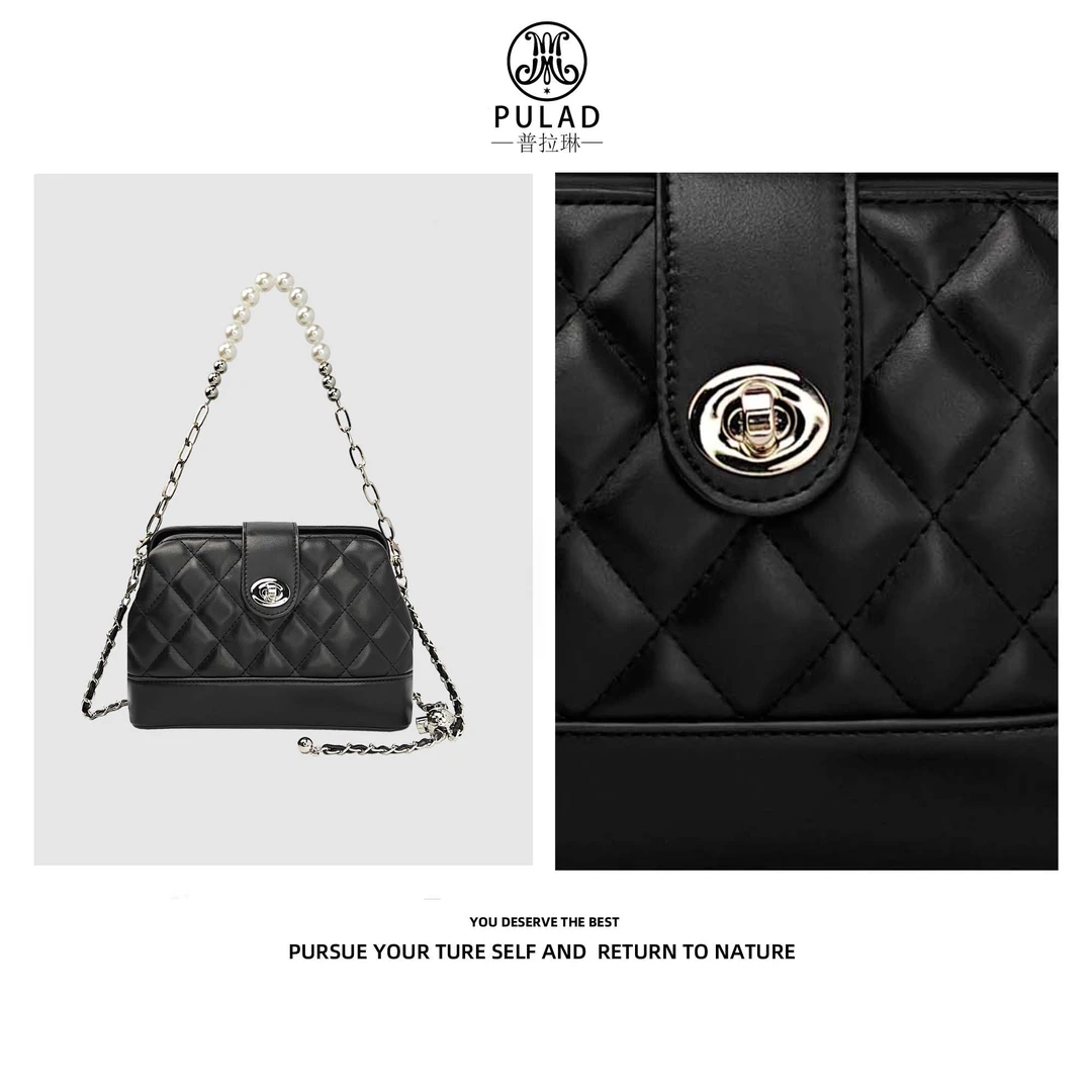 2025春夏潮流定制经典系列菱格纹链条手提百搭斜挎包8049