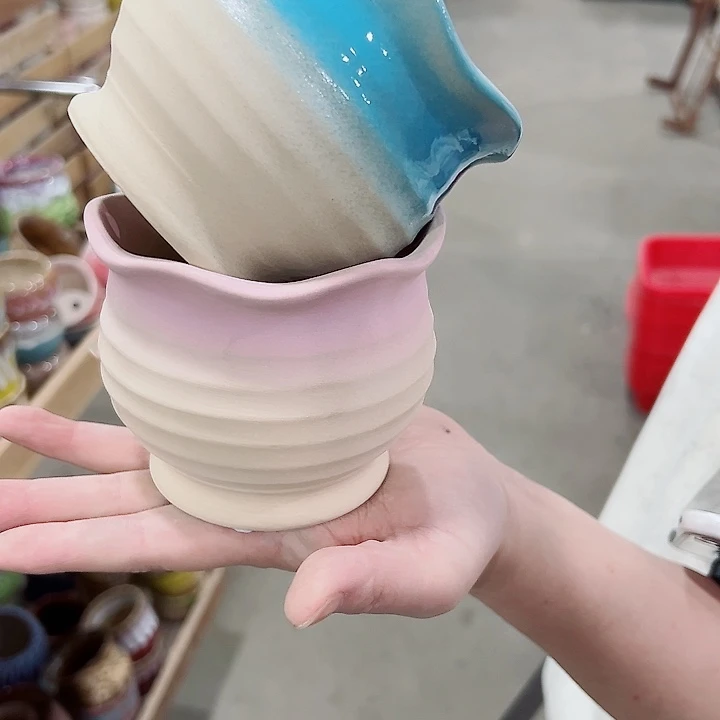 有孔.凑满10元发货多肉陶瓷花盆！