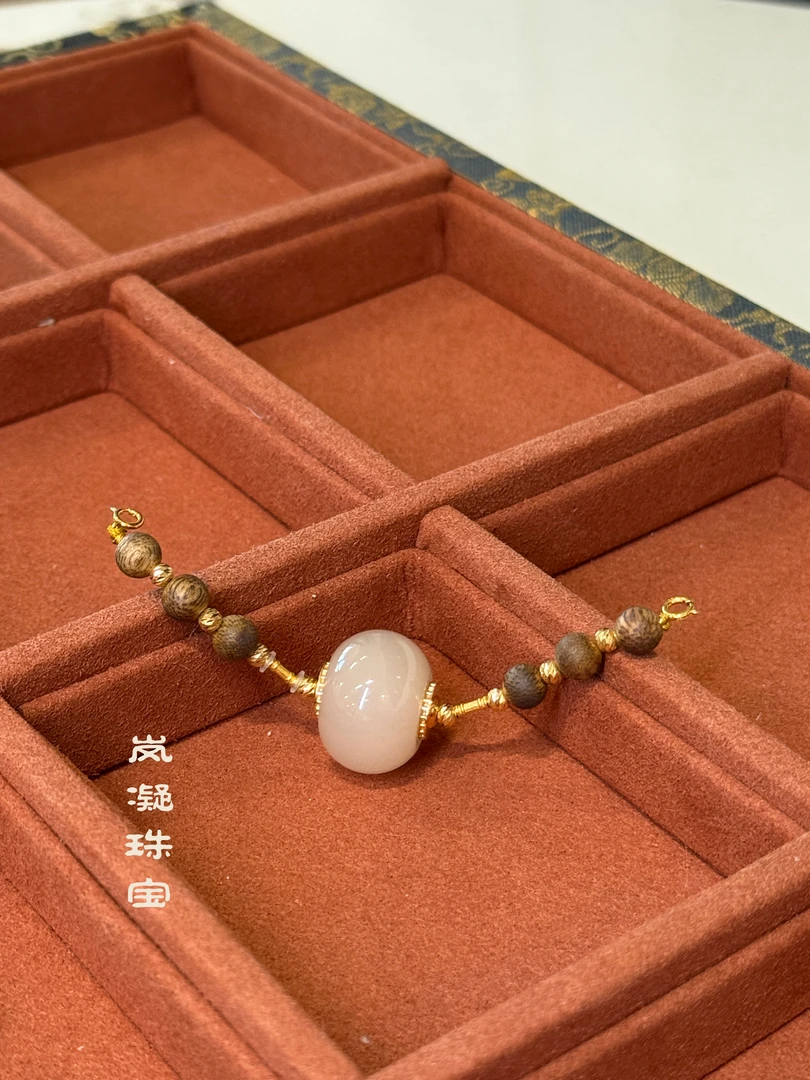 【岚凝珠宝】藕粉路路通项链约：直径17.8mm，厚14.8mm【多样性发货】